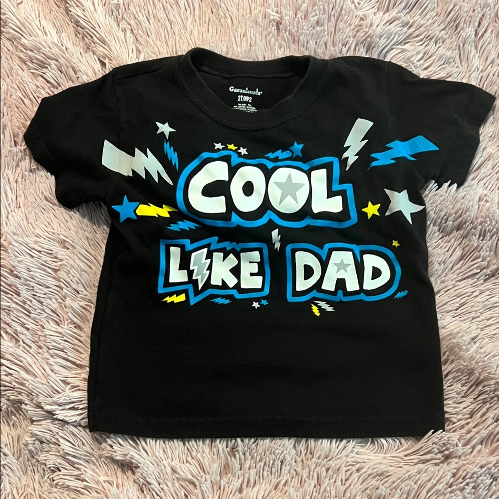 Garanimals Black 'Cool Like Dad' T-Shirt with Blue and White Accents